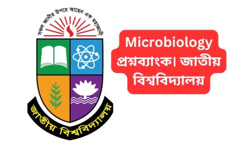 Microbiology প্রশ্নব্যাংক। জাতীয় বিশ্ববিদ্যালয় (অনার্স প্রথম বর্ষ উদ্ভিদবিজ্ঞান পরীক্ষা ২০১৮)