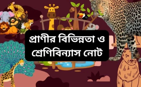 প্রাণীর বিভিন্নতা ও শ্রেণিবিন্যাস নোট ২০২৫-২০২৬