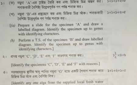 Botany First-year Non-Major practical 2025-2026
