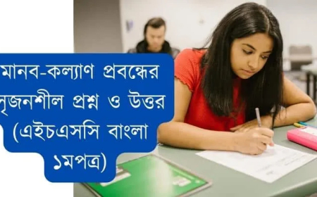 মানব-কল্যাণ প্রবন্ধের সৃজনশীল প্রশ্ন ও উত্তর (এইচএসসি বাংলা ১মপত্র)