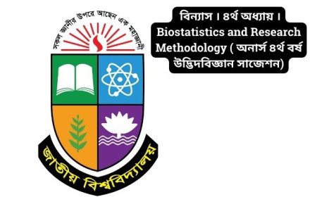 বিন্যাস । ৪র্থ অধ্যায় । Biostatistics and Research Methodology ( অনার্স ৪র্থ বর্ষ উদ্ভিদবিজ্ঞান সাজেশন)