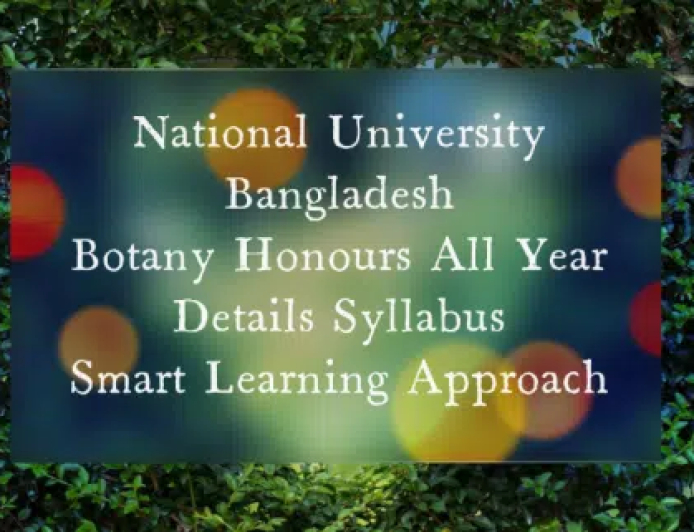 NU Botany Syllabus pdf / Botany Syllabus National University/NU Syllabus