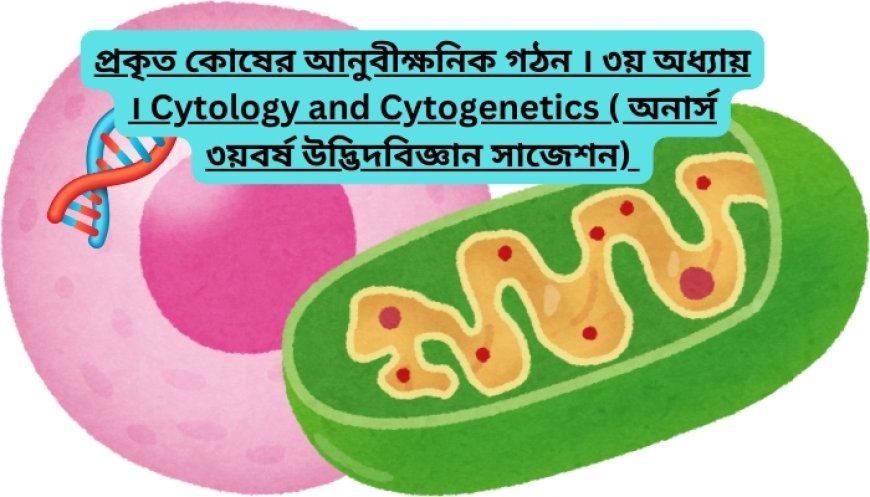 প্রকৃত কোষের আনুবীক্ষনিক গঠন । ৩য় অধ্যায় । Cytology and Cytogenetics ( অনার্স ৩য়বর্ষ উদ্ভিদবিজ্ঞান সাজেশন)