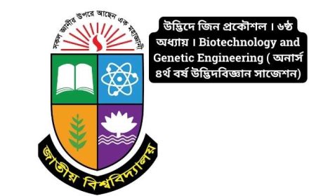 উদ্ভিদে জিন প্রকৌশল । ৬ষ্ঠ অধ্যায় । Biotechnology and Genetic Engineering ( অনার্স ৪র্থ বর্ষ উদ্ভিদবিজ্ঞান সাজেশন)