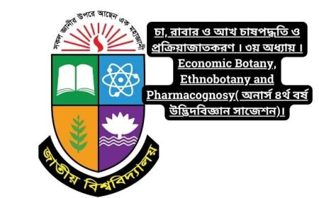 ভূমিকা । ১ম অধ্যায় । Economic Botany, Ethnobotany and Pharmacognosy( অনার্স ৪র্থ বর্ষ উদ্ভিদবিজ্ঞান সাজেশন)।