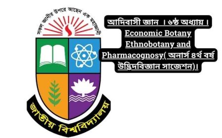 আদিবাসী জ্ঞান  । ৬ষ্ঠ অধ্যায় । Economic Botany Ethnobotany and Pharmacognosy( অনার্স ৪র্থ বর্ষ উদ্ভিদবিজ্ঞান সাজেশন)।