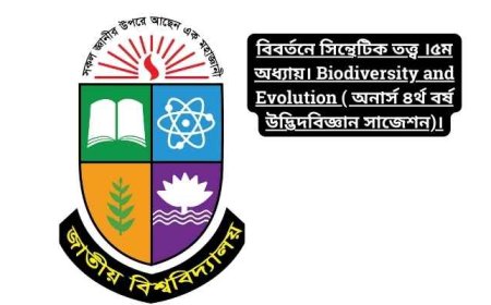 বিবর্তনে সিন্থেটিক তত্ত্ব ।৫ম  অধ্যায়। Biodiversity and Evolution ( অনার্স ৪র্থ বর্ষ উদ্ভিদবিজ্ঞান সাজেশন)।