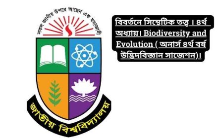 বিবর্তনে সিন্থেটিক তত্ত্ব । ৪র্থ  অধ্যায়। Biodiversity and Evolution ( অনার্স ৪র্থ বর্ষ উদ্ভিদবিজ্ঞান সাজেশন)।