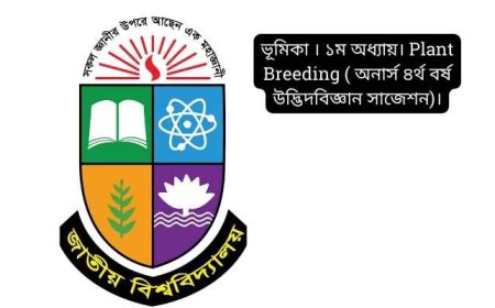 ভূমিকা । ১ম অধ্যায়। Plant Breeding ( অনার্স ৪র্থ বর্ষ উদ্ভিদবিজ্ঞান সাজেশন)।