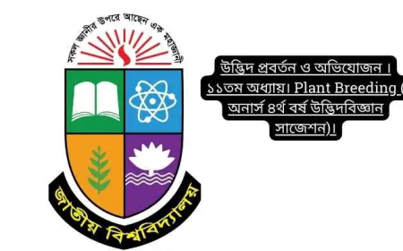 উদ্ভিদ প্রবর্তন ও অভিযোজন । ১১তম অধ্যায়। Plant Breeding ( অনার্স ৪র্থ বর্ষ উদ্ভিদবিজ্ঞান সাজেশন)।