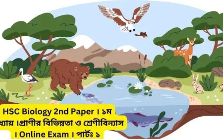 HSC Biology 2nd Paper । ১ম অধ্যায় ।প্রাণীর বিভিন্নতা ও শ্রেণীবিন্যাস । Online Exam । পার্টঃ ১