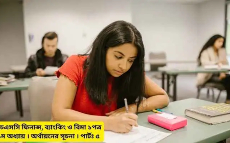 এইচএসসি ফিনান্স, ব্যাংকিং ও বিমা ১পত্র । ১ম অধ্যায় । অর্থায়নের সূচনা । পার্টঃ ৫