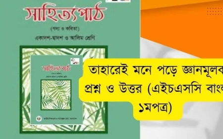 তাহারেই পড়ে মনে জ্ঞানমূলক প্রশ্ন ও উত্তর (এইচএসসি বাংলা ১মপত্র)