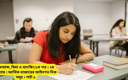 ফিন্যান্স, বিমা ও ব্যাংকিং।১ম পত্র । ২য় অধ্যায় । আর্থিক বাজারের আইনগত দিক সমূহ । পার্ট-১