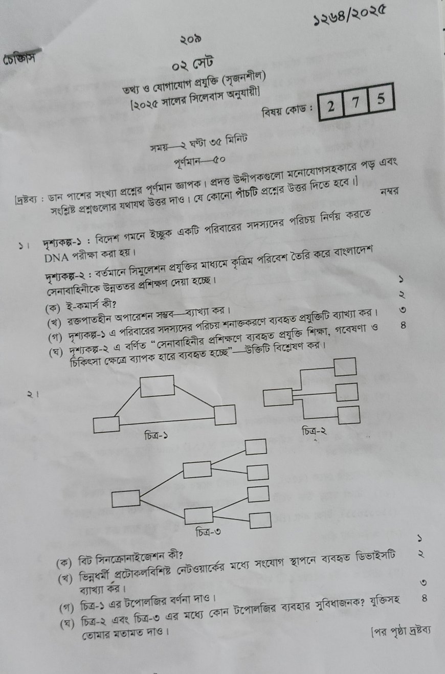 এইচএসসি আইসিটি | কুমিল্লা বোর্ড ২০২৫ | MCQ সমাধান