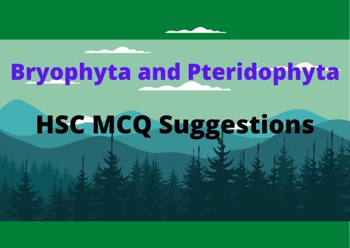 ব্রায়োফাইটা ও টেরিডোফাইটা MCQ ┃ Bryophyta and Pteridophyta MCQ