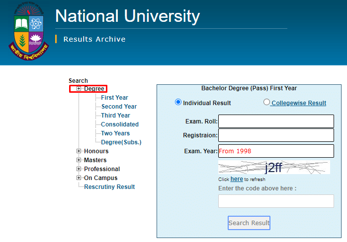 Degree Result 2023 : Degree 1st, 2nd & 3rd Year result With CGPA