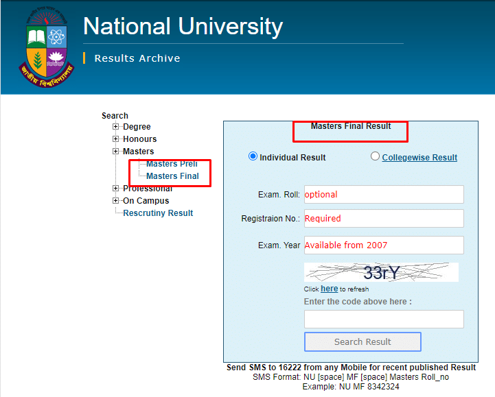 Masters Result 2023 National University । মাস্টার্স রেজাল্ট ২০২৩